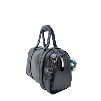 Borsa Grigio Scuro in Ecopelle con Tracolla Removibile - borsa tracolla pelle