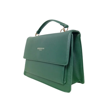 Borsa Herisson Firenze Leather Handbag in Pelle Verde - borsa pelle verde