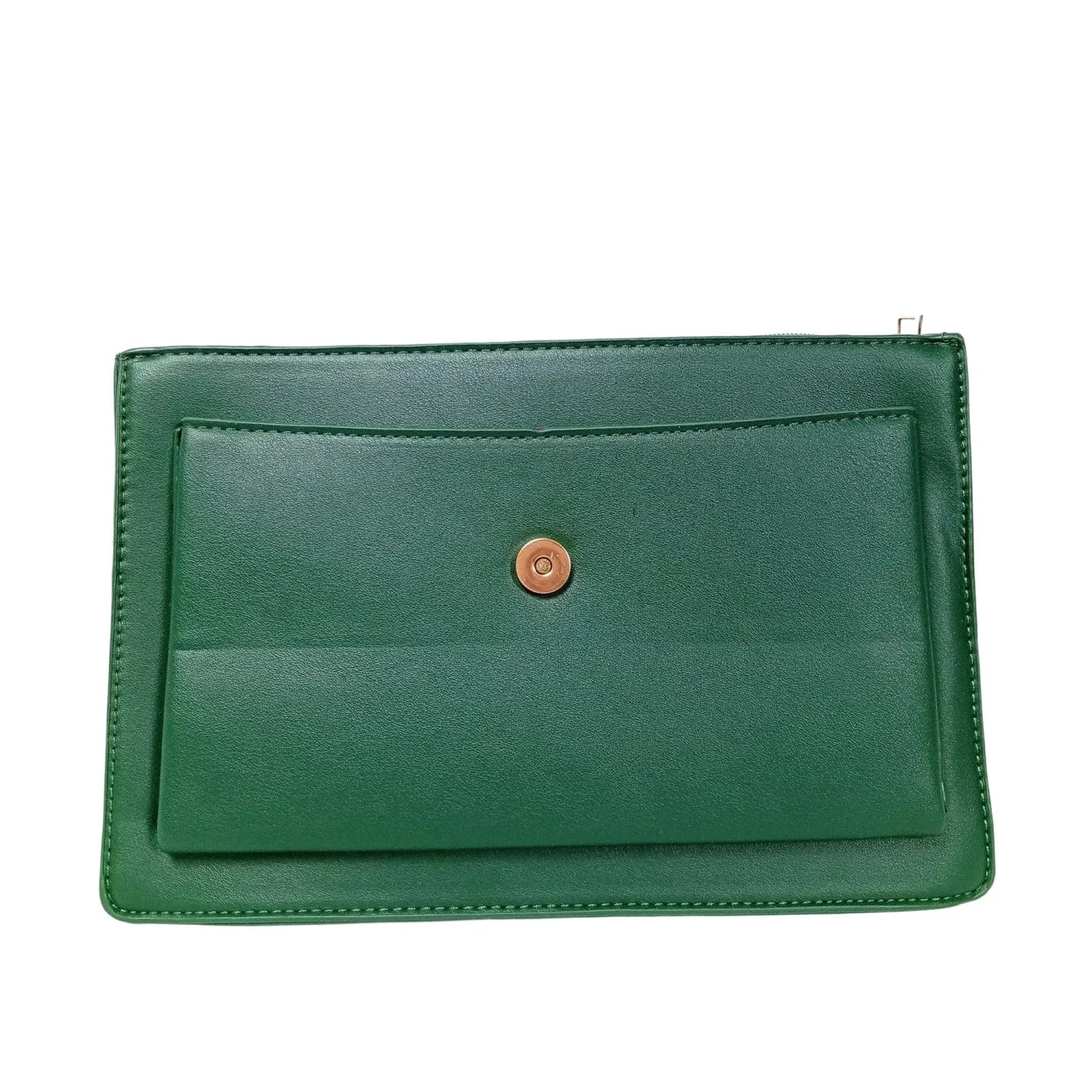 Borsa Herisson Firenze Leather Handbag in Pelle Verde - clutch pelle verde