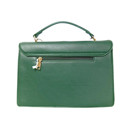 Borsa Herisson Firenze Leather Handbag in Pelle Verde - borsa finta pelle