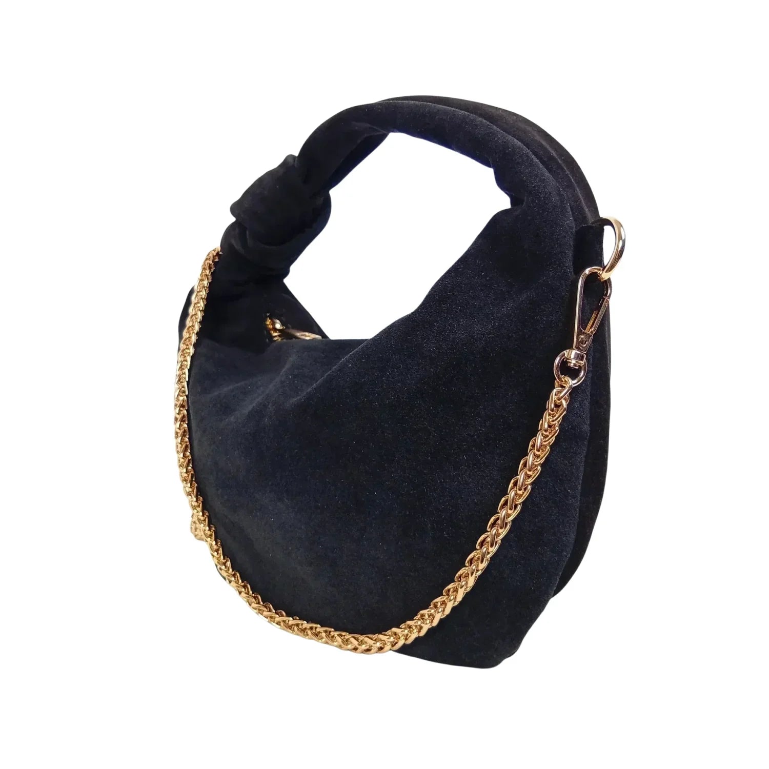 Borsa hobo a spalla in suede Made Italy - borsa elegante