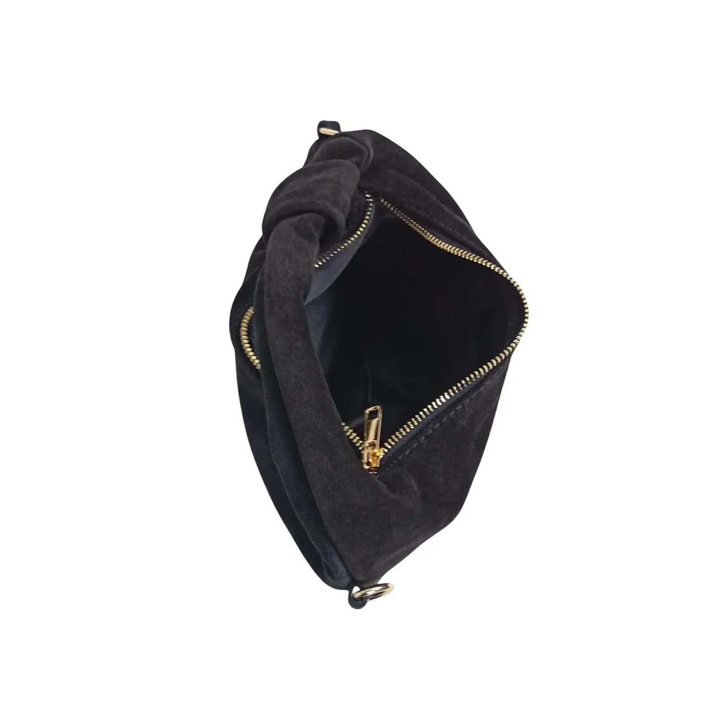 Borsa hobo a spalla in suede Made Italy - borsa tracolla