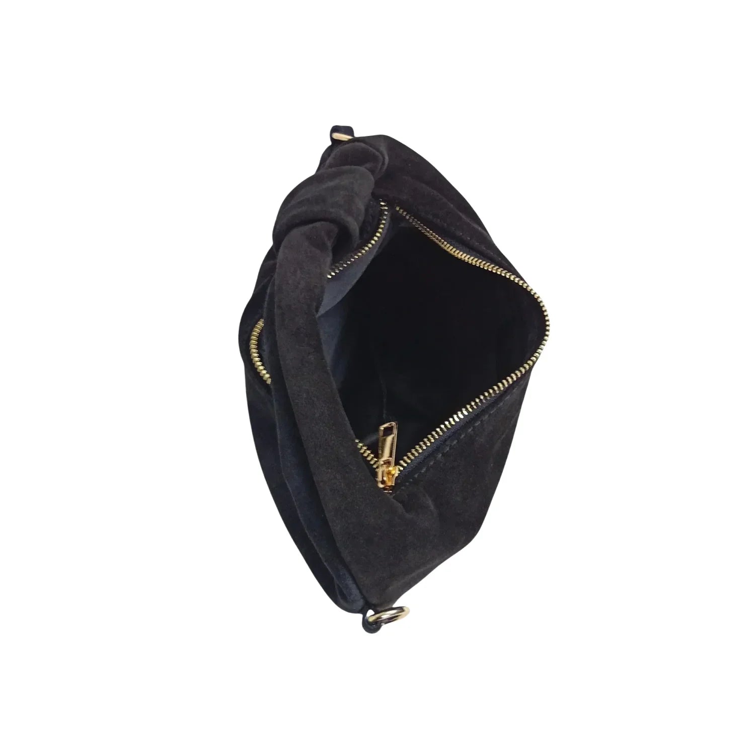 Borsa hobo a spalla in suede Made Italy - borsa tracolla