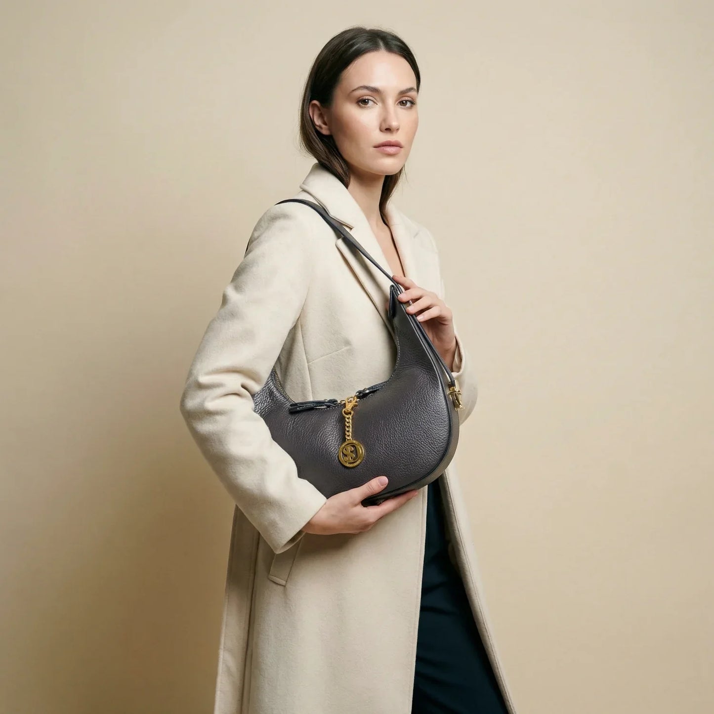 Borsa Hobo Donna Elite in Vera Pelle - borsa hobo pelle