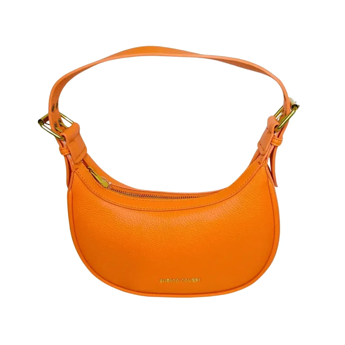 Borsa Hobo Elegante in Pelle Arancione Vivace - borsa hobo pelle