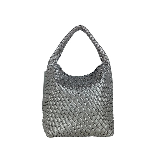 Borsa da donna online intrecciata argento - borsa hobo pelle