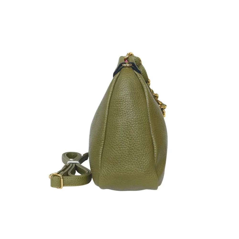 Borsa in pelle con tracolla a catena Kara Knotted Strap - borsa