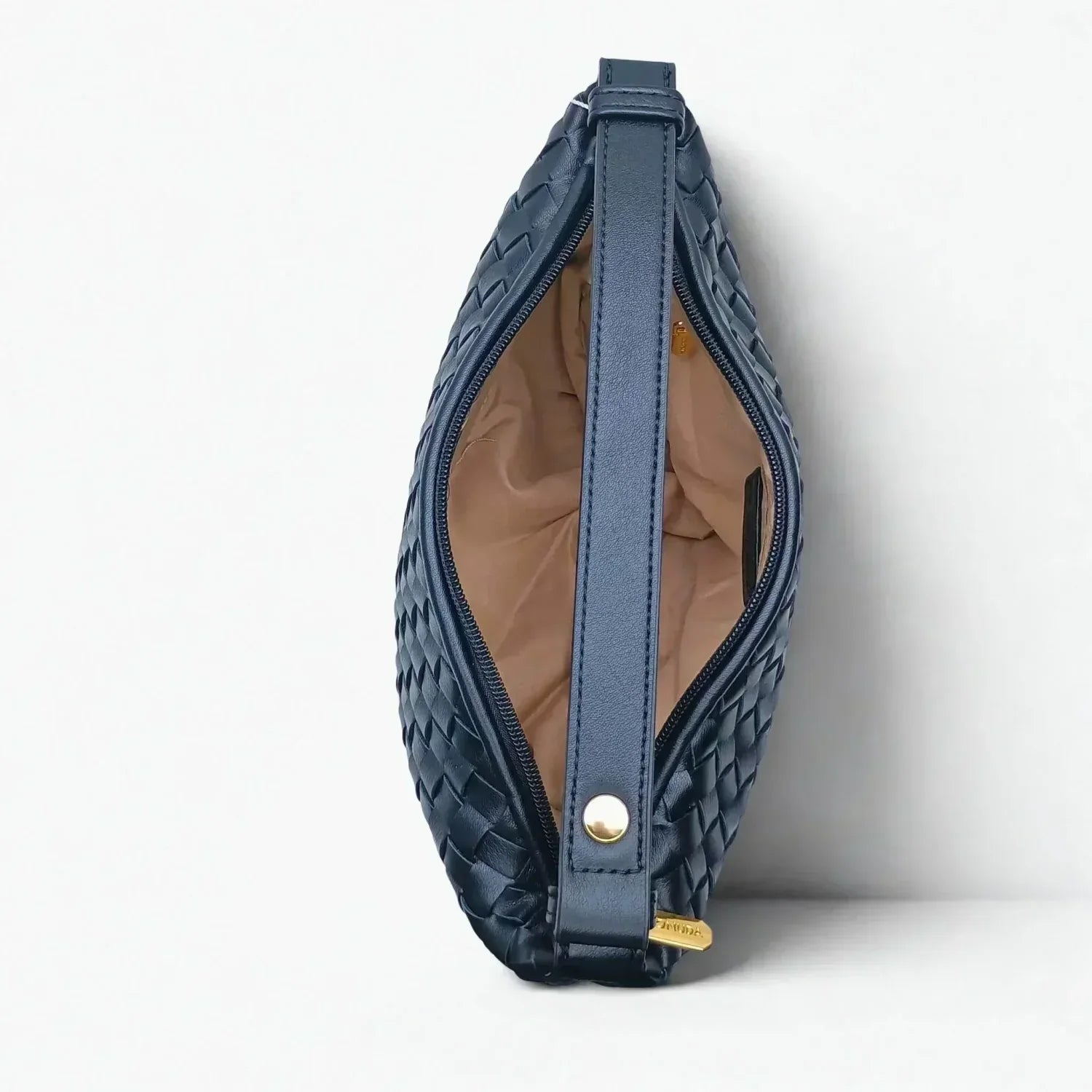 Borsa in pelle intrecciata Coconuda con manico - clutch