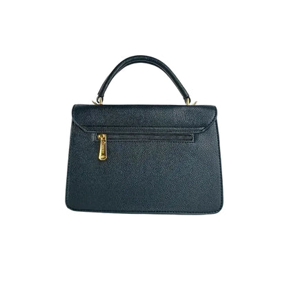 Borsa in Pelle Nera Charro con Tracolla - borsa pelle testurizzata