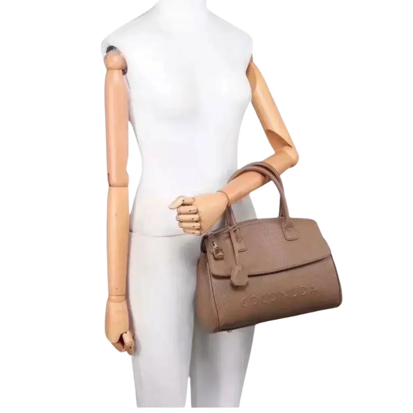 Borsa in pelle premium MS-8345 con raffinata maestria - borsa marrone