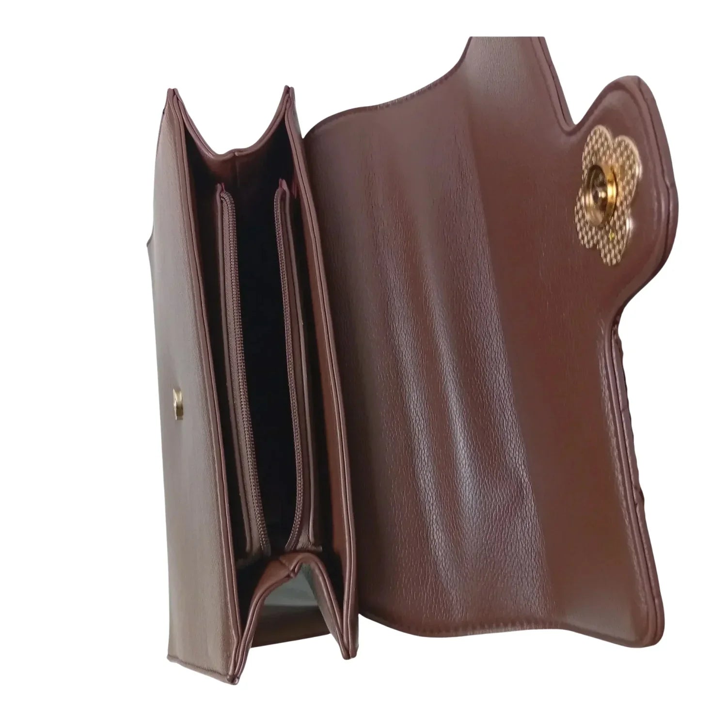 Borsa in Pelle Premium PU con Chiusura a Quadrifoglio - borsa tracolla pelle