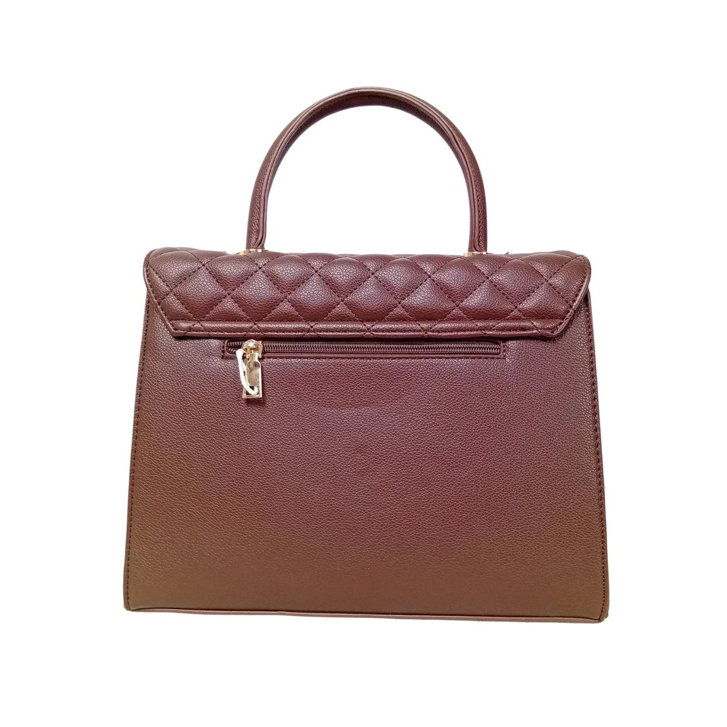 Borsa in Pelle Premium PU con Chiusura a Quadrifoglio - borsa pelle trapuntata