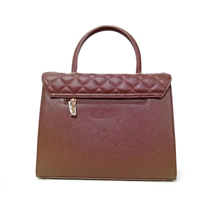 Borsa In Pelle PU Chiusura Quadrifoglio Metallo Oro Interno Microfibra Antistrappo by Stile Donna Bags