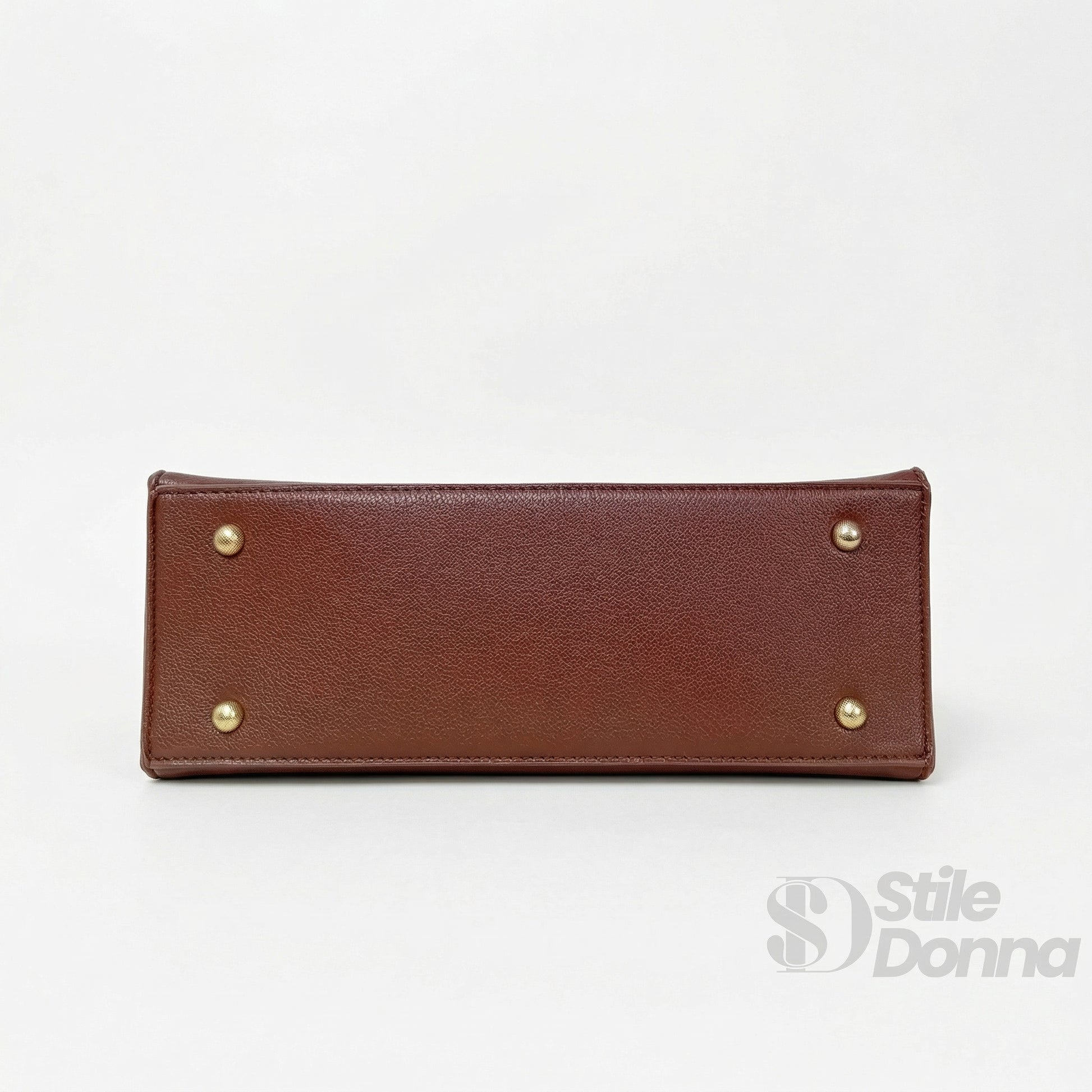 Borsa In Pelle PU Chiusura Quadrifoglio Metallo Oro Interno Microfibra Antistrappo by Stile Donna Bags