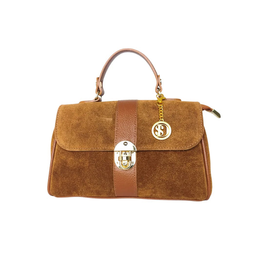 Borsa in Pelle Scamosciata Venezia - borsa camoscio beige