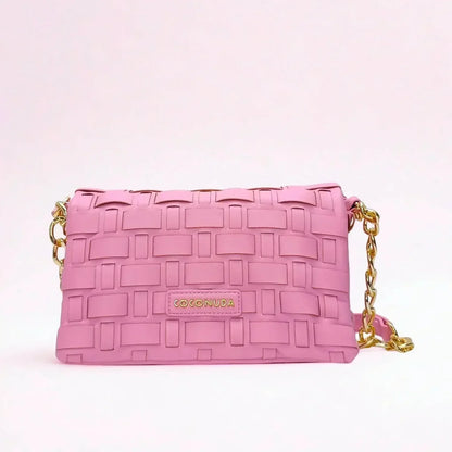 Borsa Intrecciata Argento Coconuda a Tracolla - borsa tracolla pelle