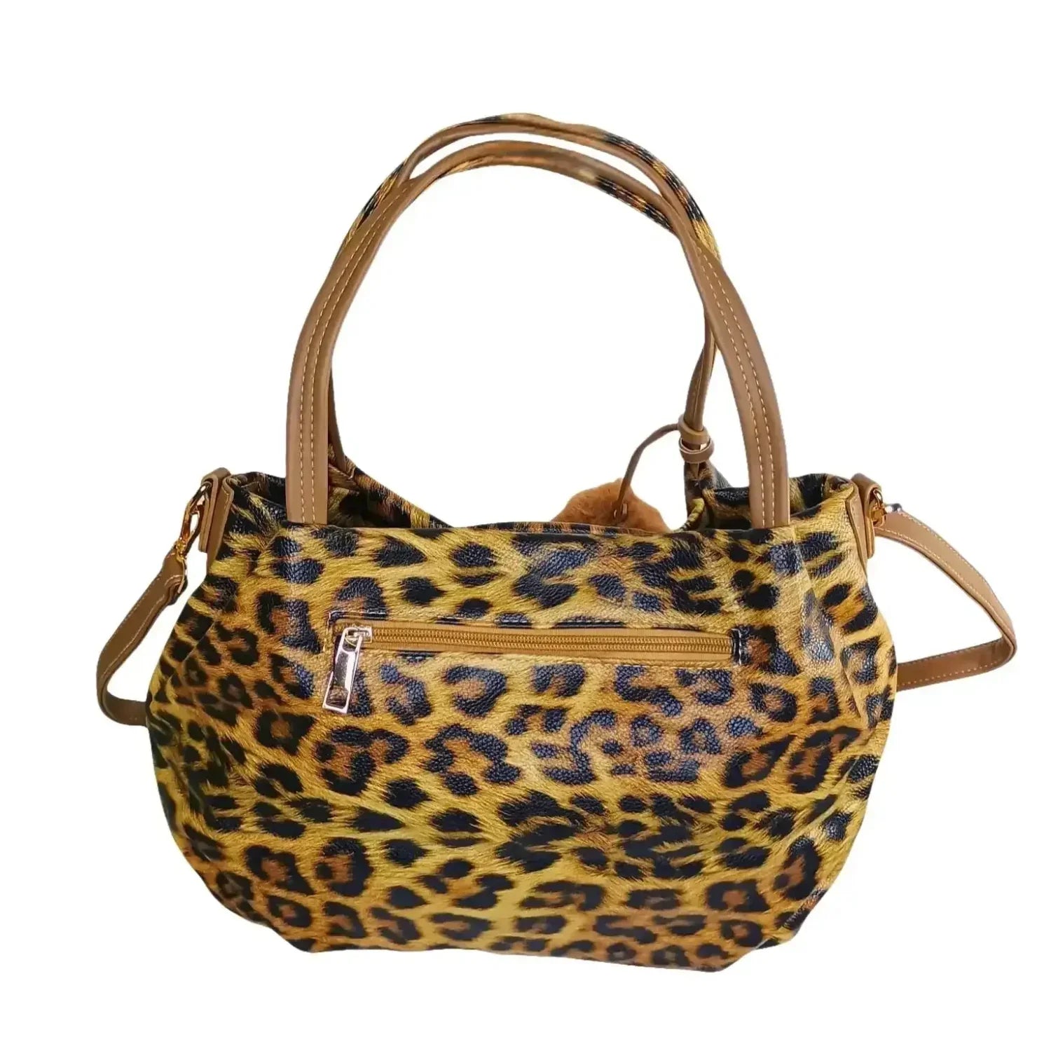 Borsa Leopardata con Tracolla in Pelle PU - borsa stampa leopardata