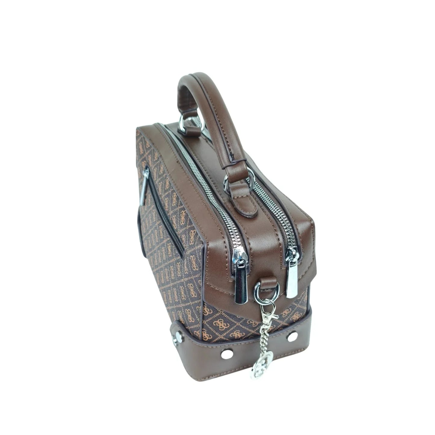 Borsa Mini Doctor Bag in Pelle con Monogramma - borsa pelle marrone