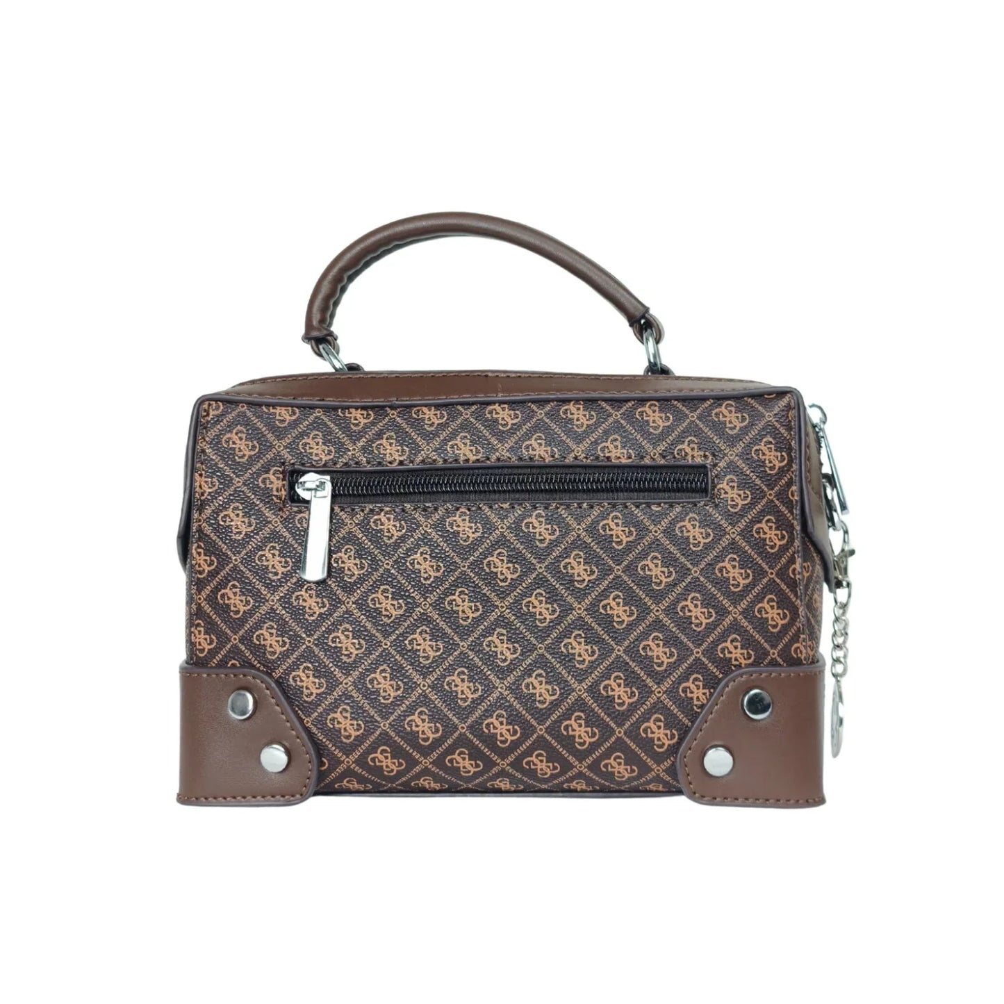 Borsa Mini Doctor Bag in Pelle con Monogramma - borsa marrone motivo