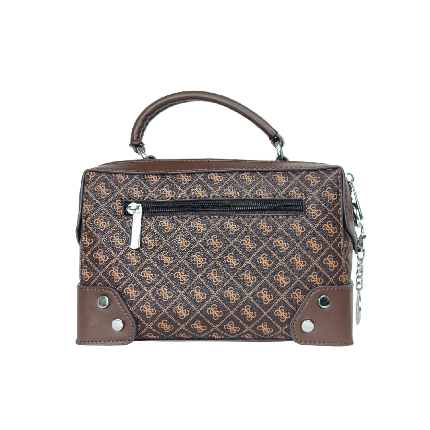 Borsa Mini Doctor Bag in Pelle con Monogramma - borsa marrone motivo