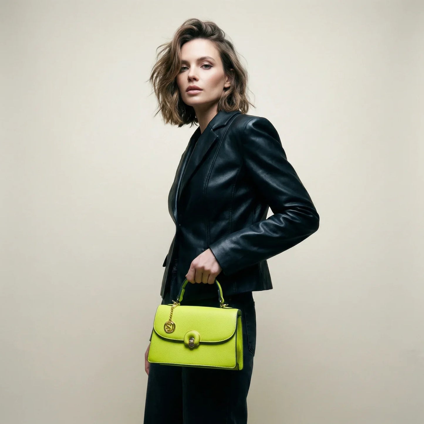 Borsa Mini Elegante in Pelle Verde da Donna - borsa pelle verde