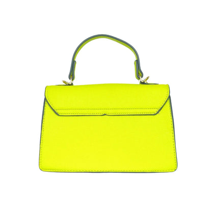 Borsa Mini Elegante in Pelle Verde da Donna - borsa gialla neon