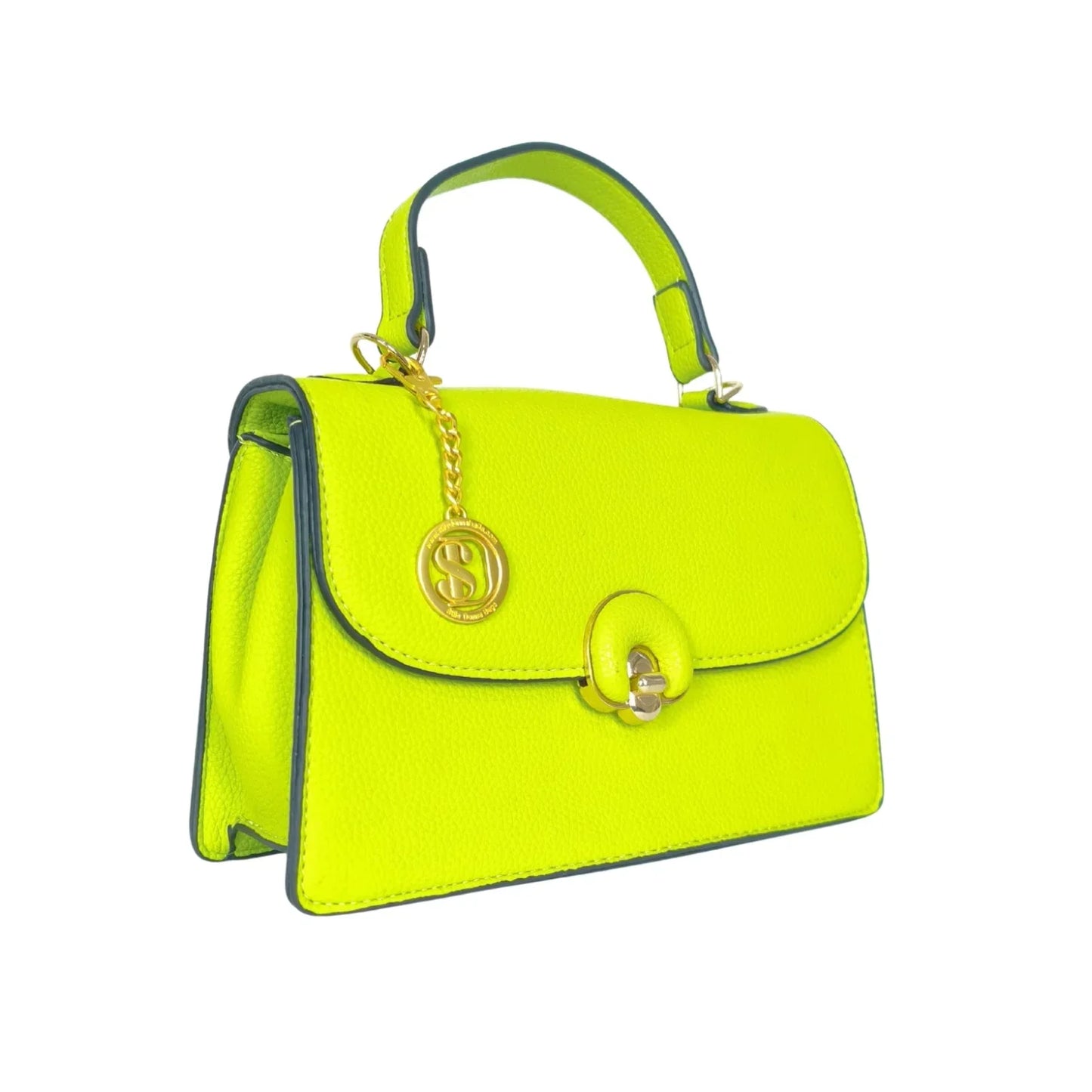 Borsa Mini Elegante in Pelle Verde da Donna - borsa verde neon