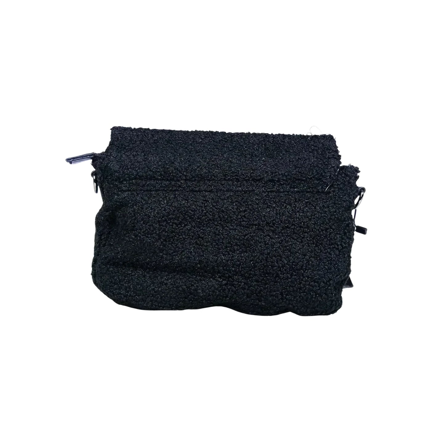 Borsa Nera con Manico in Pelle Intrecciata - borsa tracolla nera