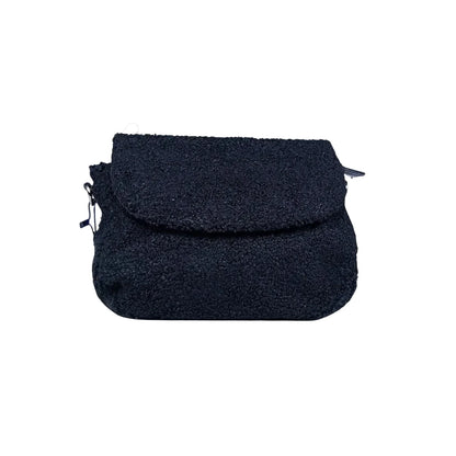 Borsa Nera con Manico in Pelle Intrecciata - borsa tracolla nera