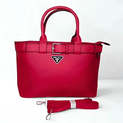Borsa Shopper Bag in Pelle Rossa Prada - borsa prada rossa
