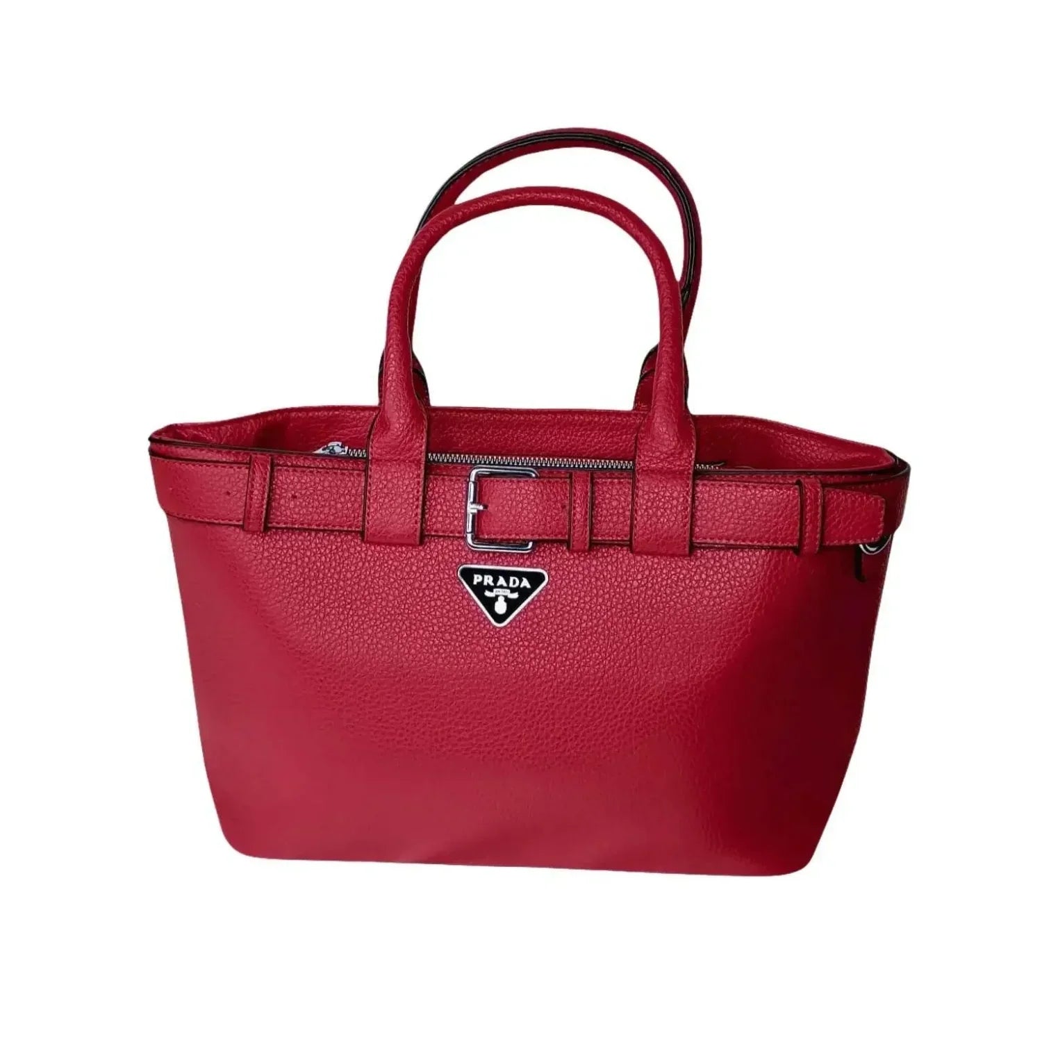 Borsa Shopper Bag in Pelle Rossa Prada - borsa prada rossa