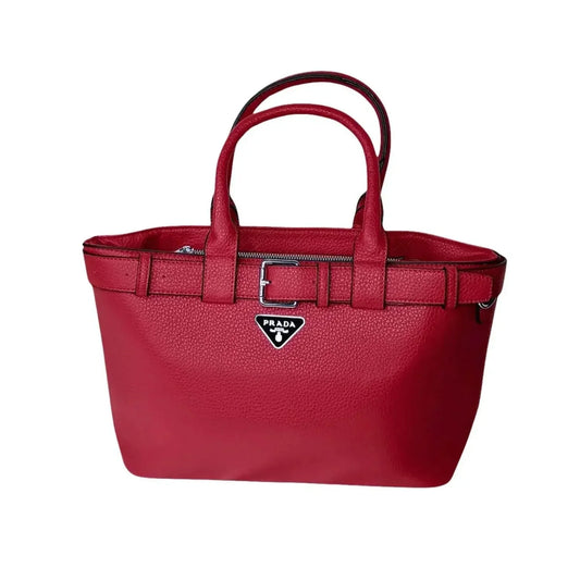 Borsa Shopper Bag in Pelle Rossa Prada - borsa prada rossa