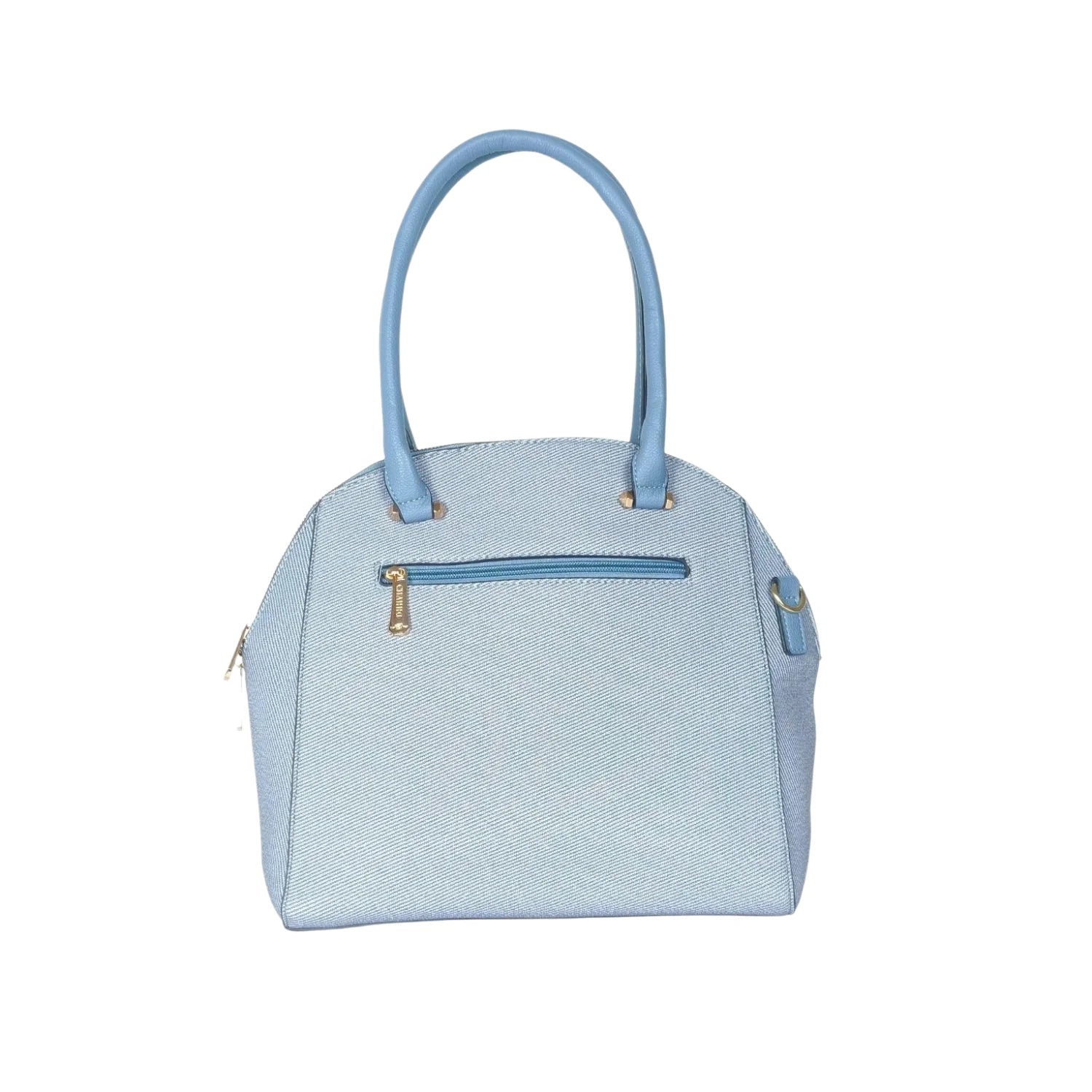 Borsa Strutturata Azzurra con Manico Superiore - borsa texture azzurra