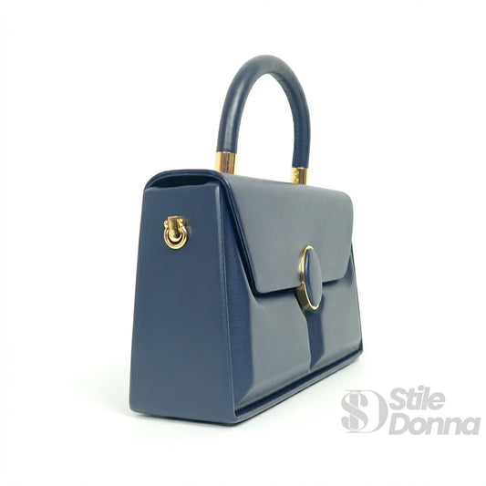 borsa-strutturata-classica-con-hardware-oro-a-mano-blu_202603281407_1 - Stile Donna Bags