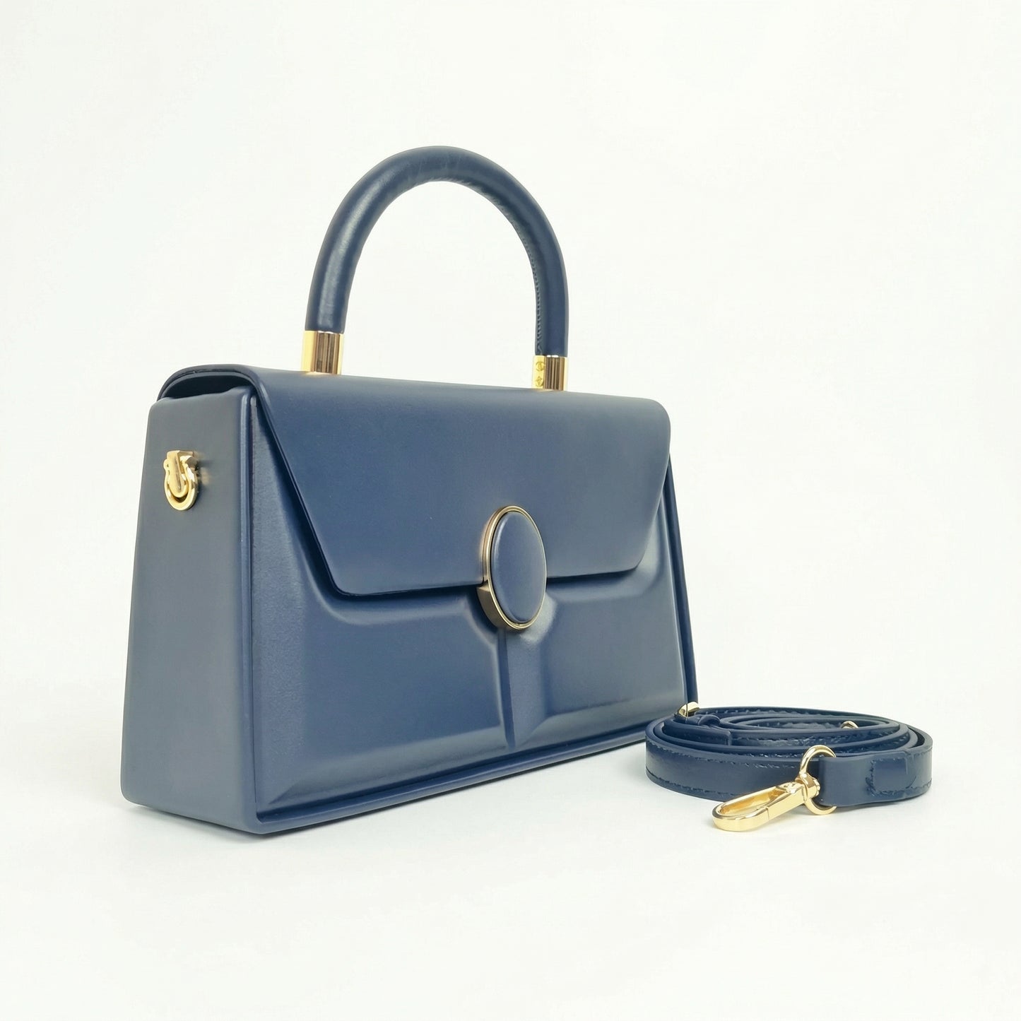 Borsa Strutturata Classica Con Hardware Oro In Ecopelle Di Qualità Con Chiusura Magnetica by Stile Donna Bags