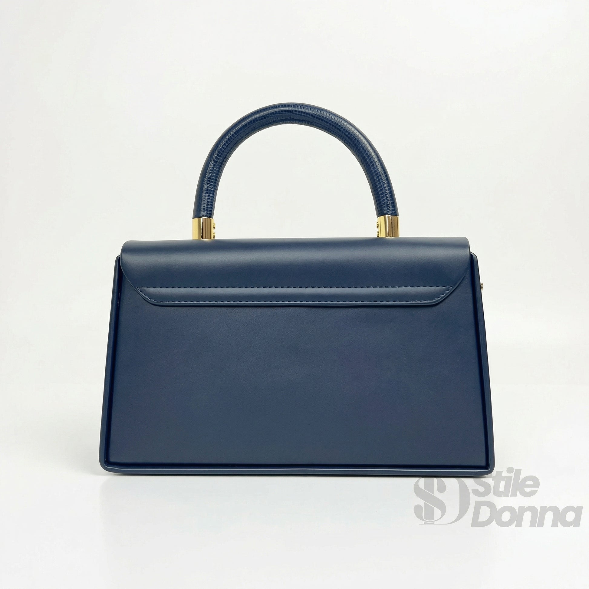 Borsa Strutturata Classica Con Hardware Oro In Ecopelle Di Qualità Con Chiusura Magnetica by Stile Donna Bags