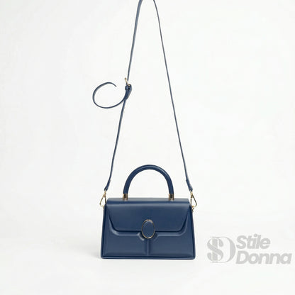 Borsa Strutturata Classica Con Hardware Oro In Ecopelle Di Qualità Con Chiusura Magnetica by Stile Donna Bags