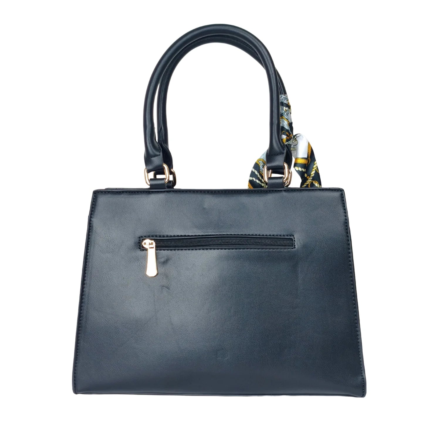 Borsa Tote Blush Luxe Top Handle in Pelle con Sciarpa - borsa pelle nera