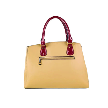 Borsa Tote da Donna con Ricamo Floreale e Scritta Love in Paillettes - borsa beige manici