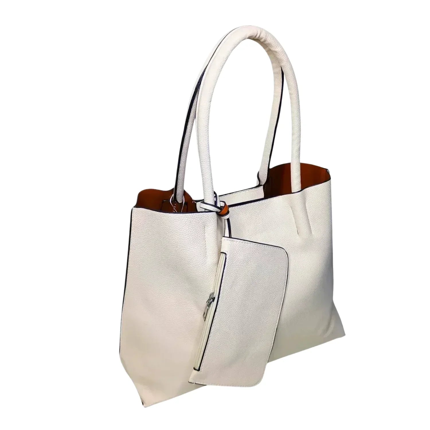 Borsa tote in pelle sintetica con borsa a tracolla inclusa