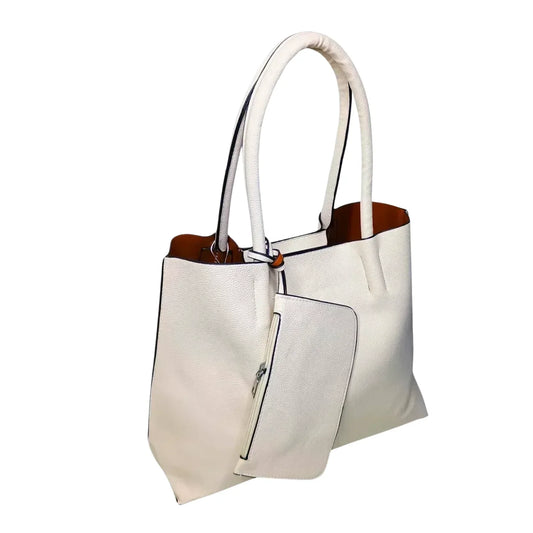 Borsa tote in pelle sintetica con borsa a tracolla inclusa