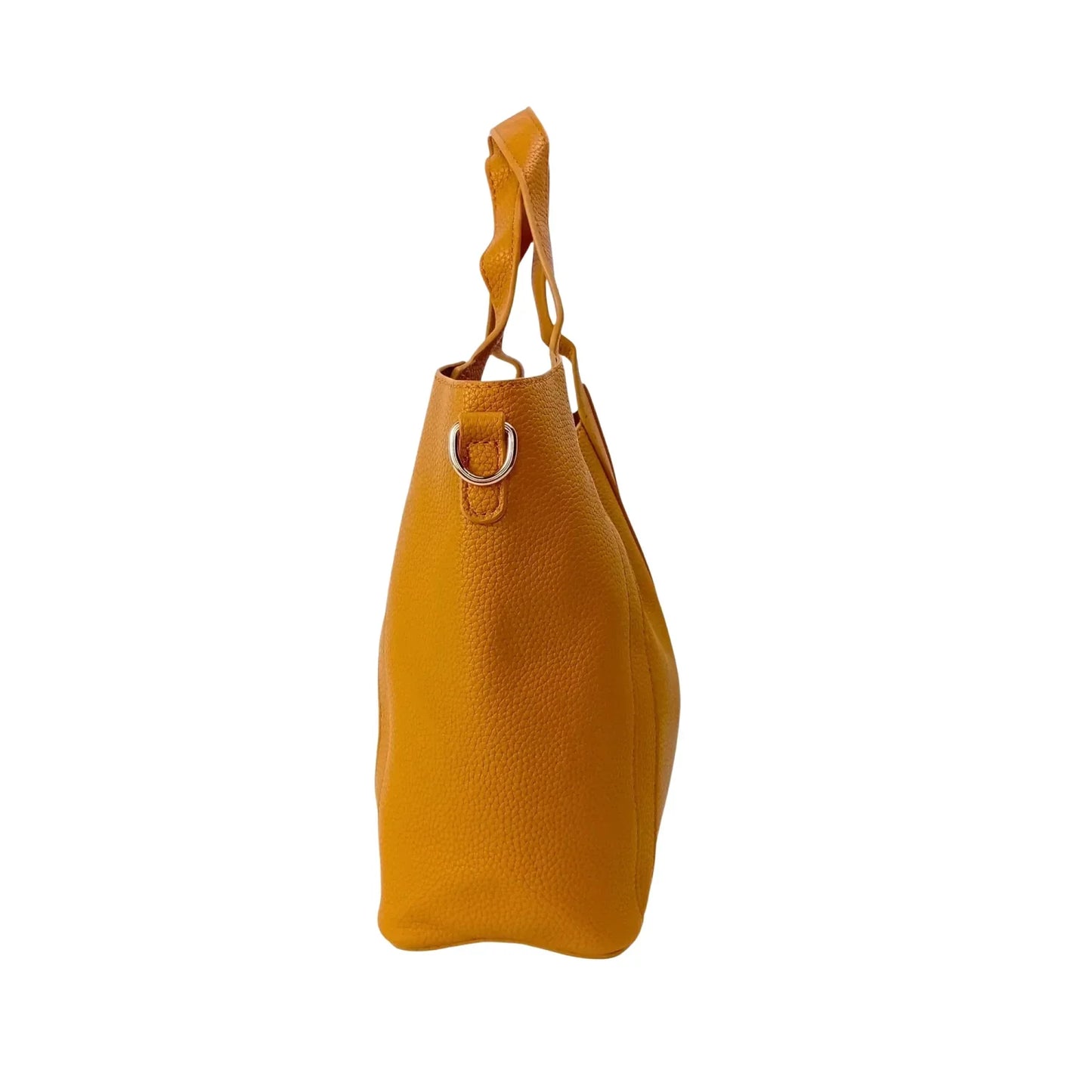Borsa Tote Valentini SIBI in Pelle Giallo Senape - borsa tote pelle