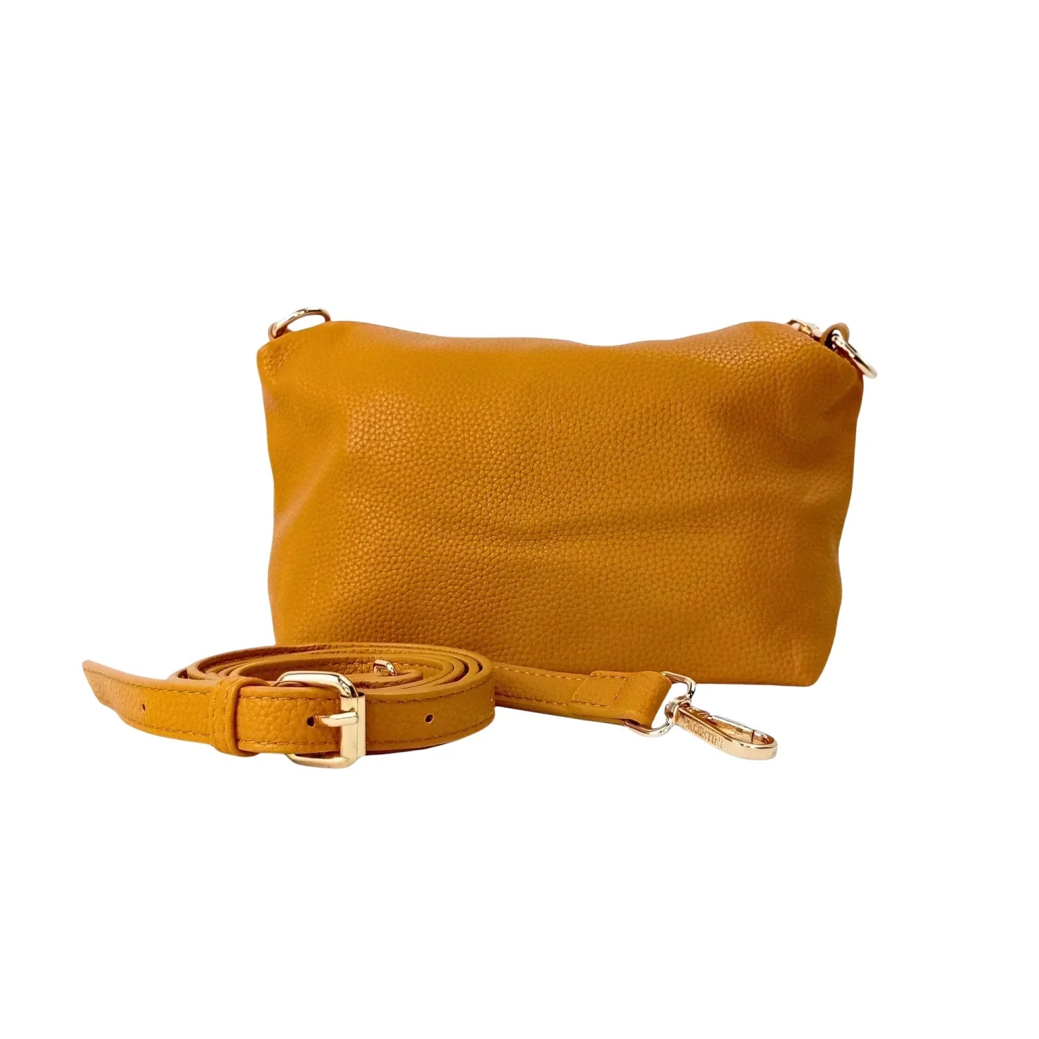 Borsa Tote Valentini SIBI in Pelle Giallo Senape - borsa tracolla pelle
