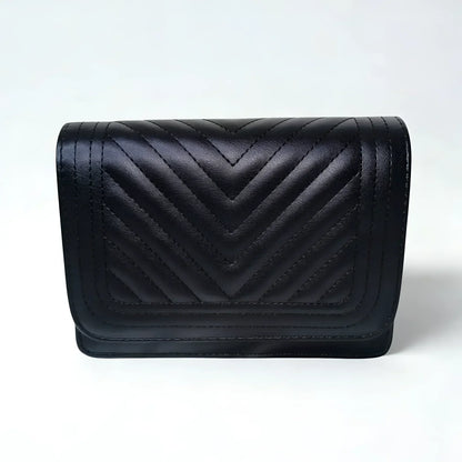 Borsa trapuntata rosa da donna con design a triangoli - clutch pelle