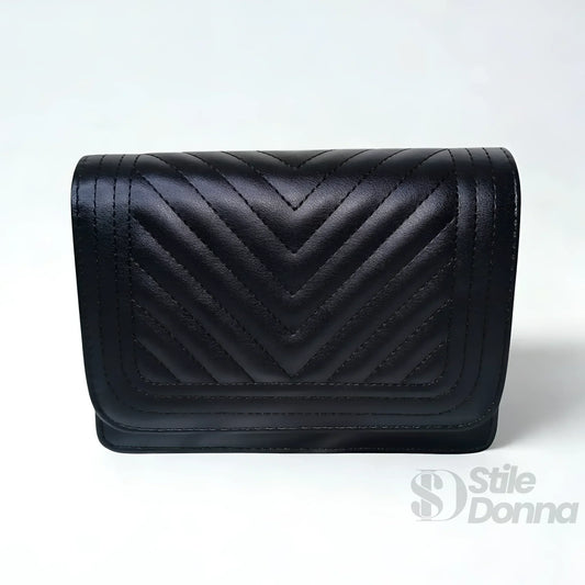 borsa-trapuntata-rosa-da-donna-con-design-a-triangoli-tracolla-clutch-219 - Stile Donna Bags