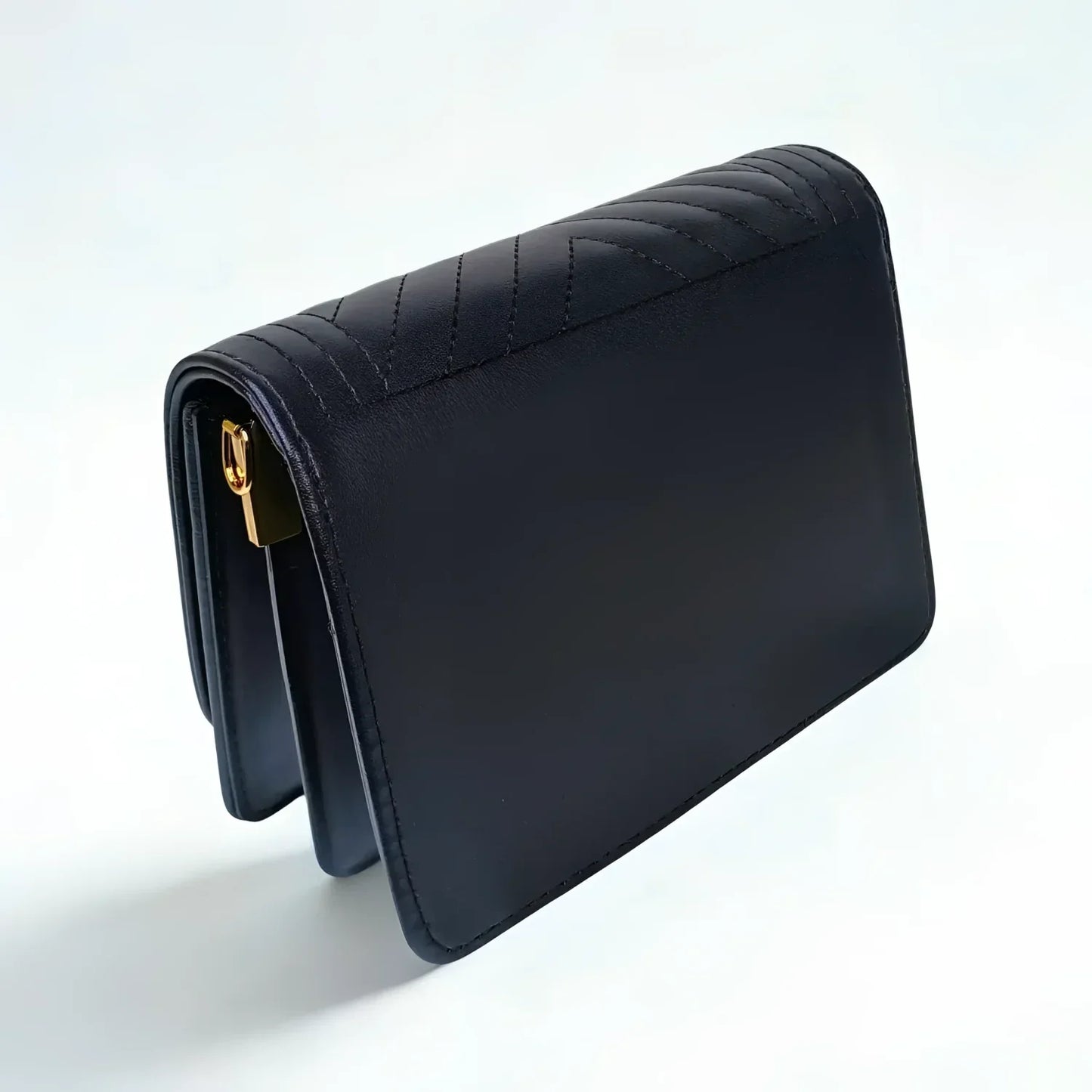 Borsa trapuntata rosa da donna con design a triangoli - clutch pelle