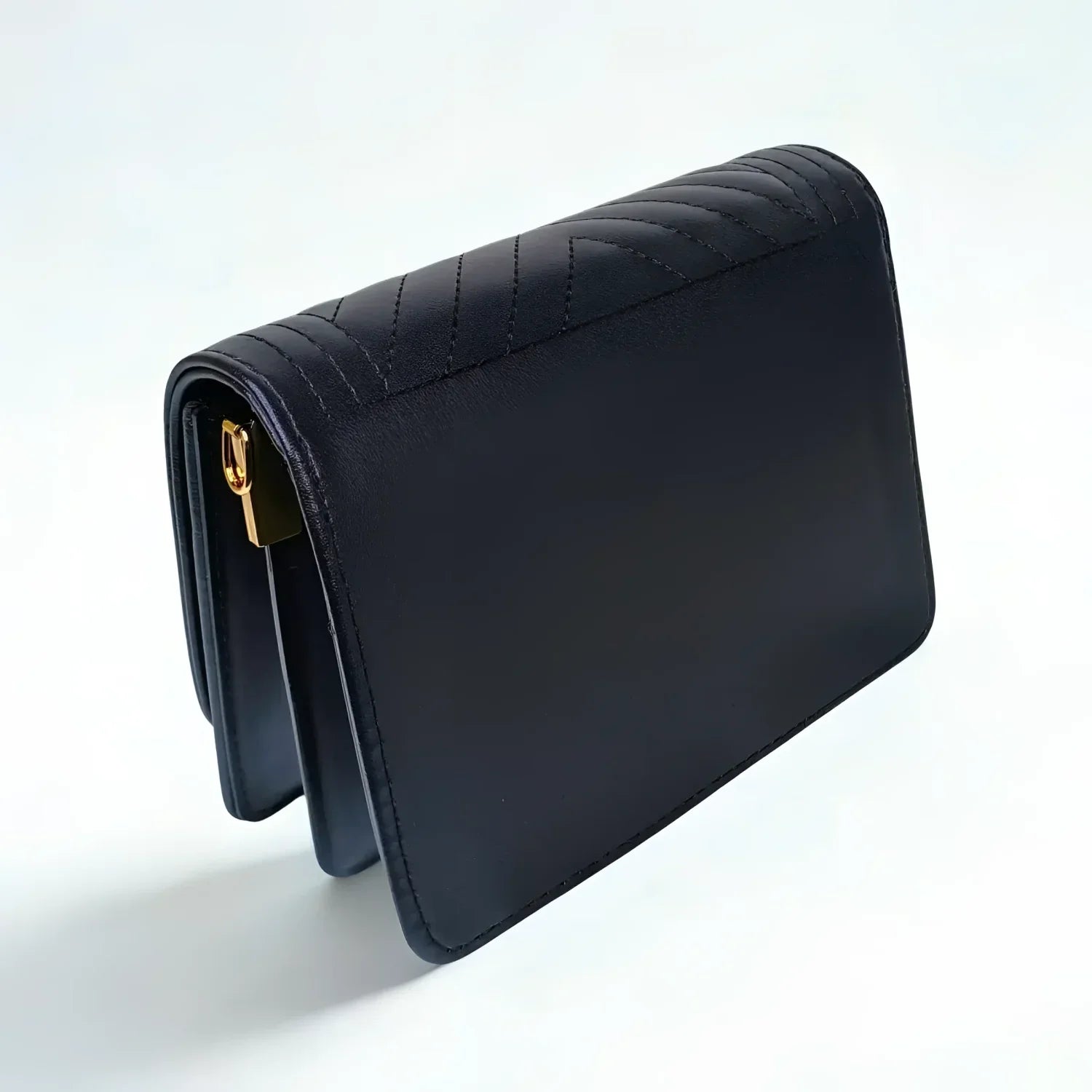 Borsa trapuntata rosa da donna con design a triangoli - clutch pelle