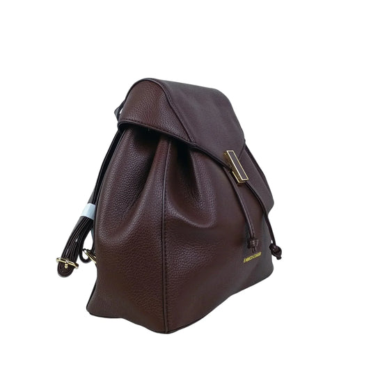 Brown Leather Backpack for Women MS-8289 - Stile Donna Bags