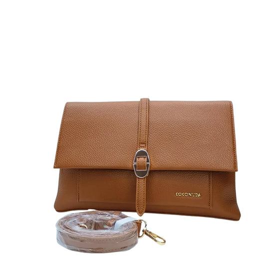 Brown Leather Clutch Bag - MS-9730 - Stile Donna Bags