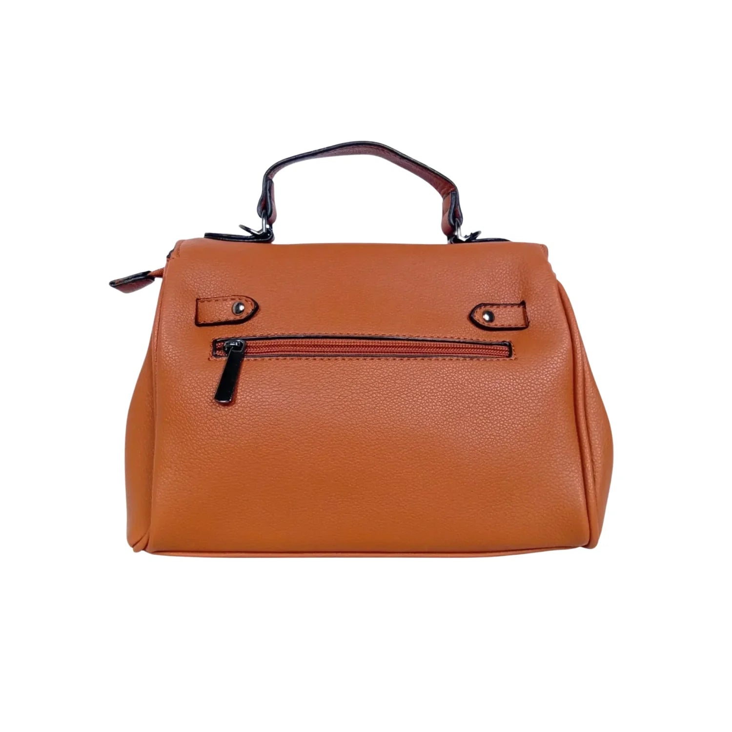 Brown Leather Handbag with removable strap - MS-8800 - Stile Donna Bags